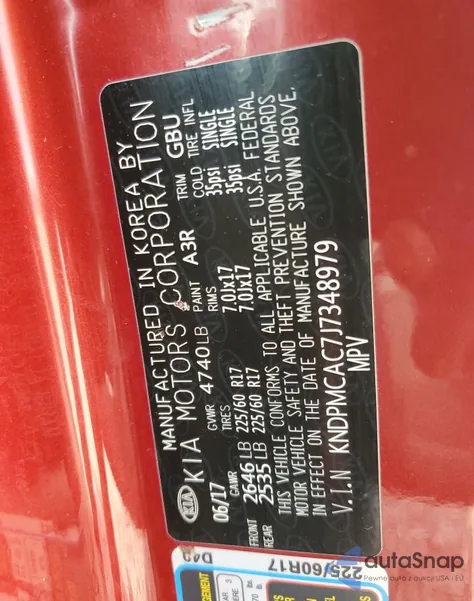 2018 Kia Sportage Lx from USA, damaged, VIN KNDPMCAC7J7348979